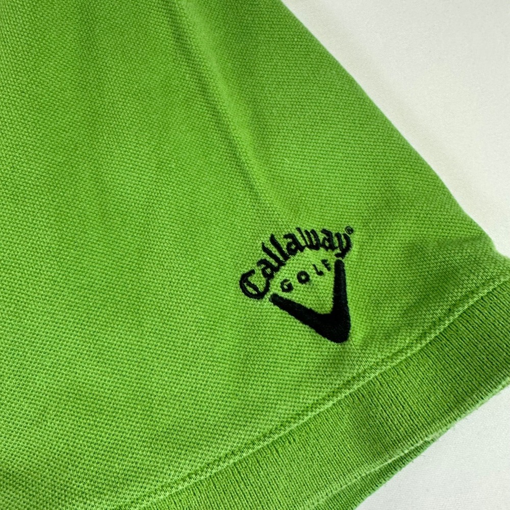 Callaway Golf Sport Polo Shirt Mens XXL Lime Green Short Sleeve - Picture 8 of 8